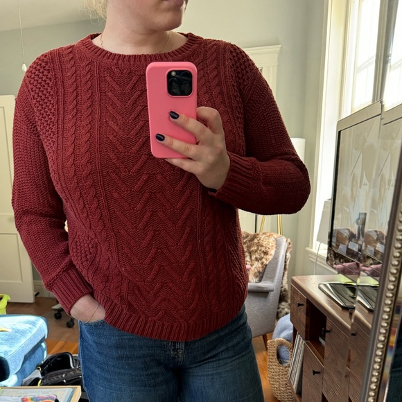 BDG Cable Knit Fisherman Sweater - Picture 4 of 5